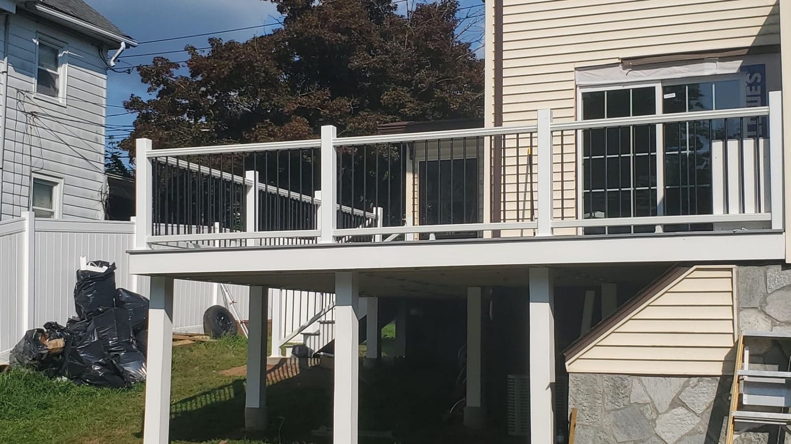 Elevated Composite Deck with Modern Railing System